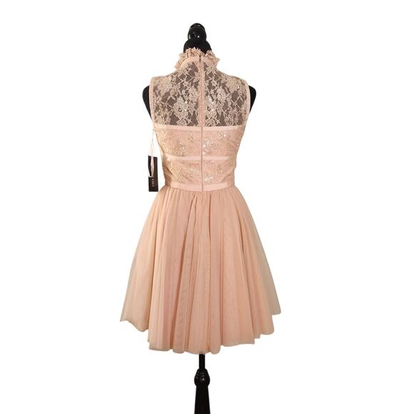 SHERRI HILL NWT Blush Pink Lace Mini Dress, Size 8 - Picture 2 of 16